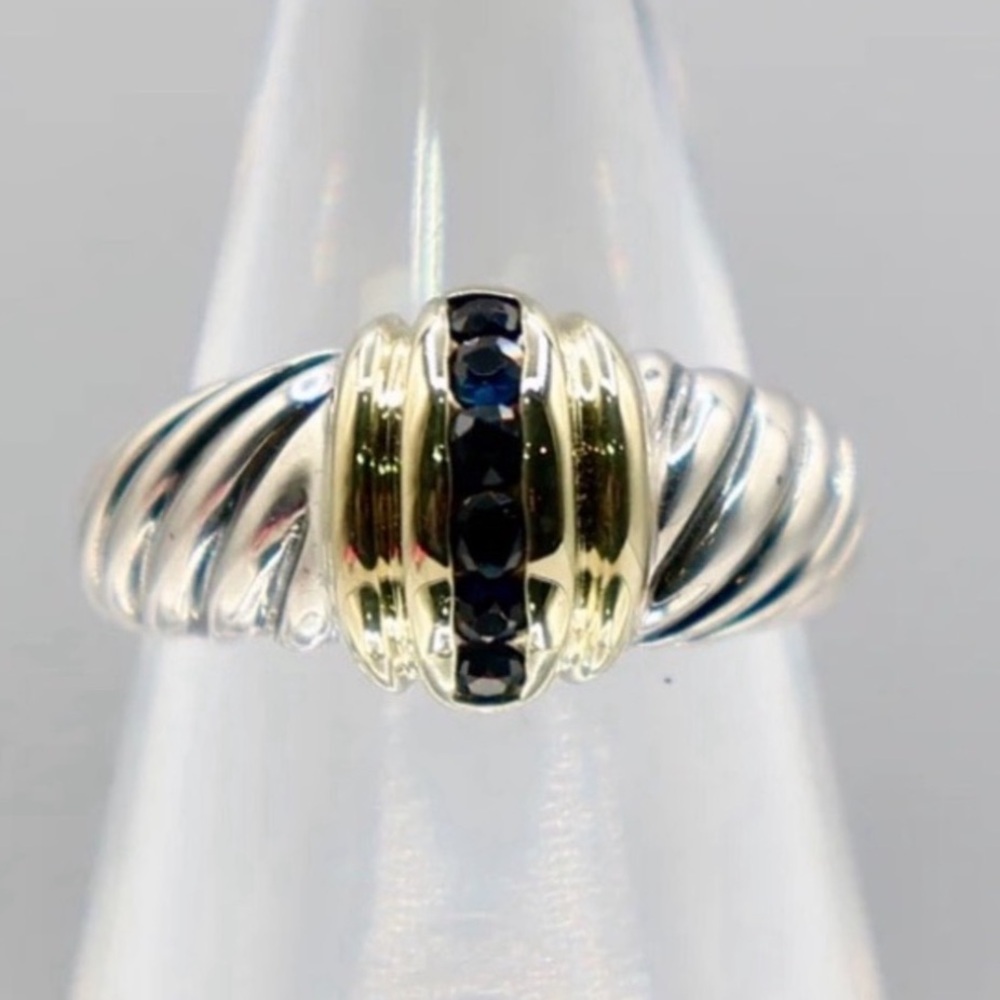 David Yurman Sapphire Cable Dome Ring